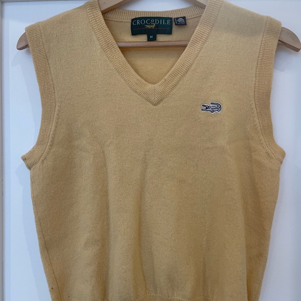Vintage Crocodile yellow sweater vest